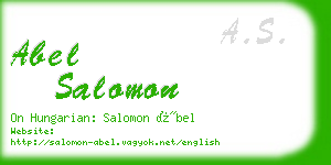 abel salomon business card